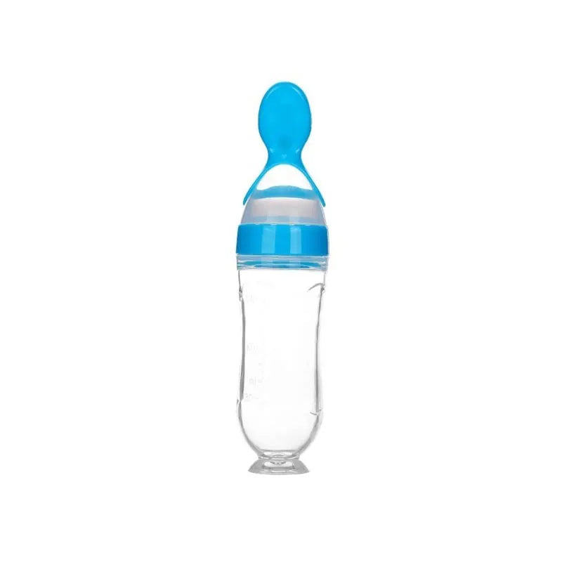 Baby Squeeze Feeding Spoon | BPA-Free Silicone | Self-Feeding Puree Spoon