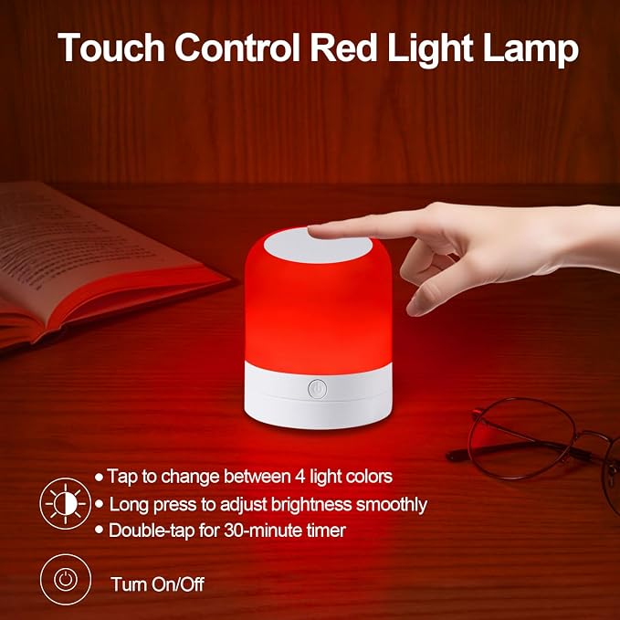 Veyro Red Night Light — Zero Blue Light Sleep-Safe Nursery Lamp