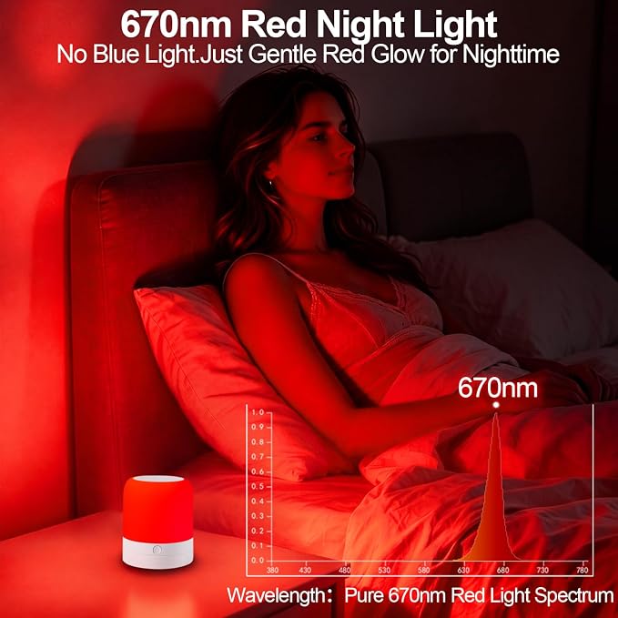 Veyro Red Night Light — Zero Blue Light Sleep-Safe Nursery Lamp